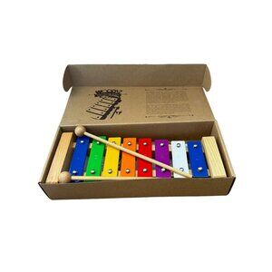 Wooden Xylophone For Kids - Rainbow Musical Instrument With Mallets